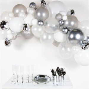 Ballonnenboogset zilver Amscan